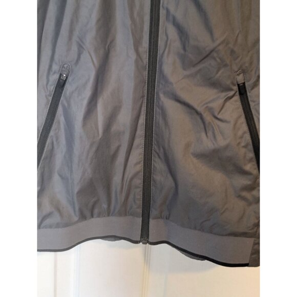 Nike Dri-Fit Windbreaker Jacket Gray Lined Hooded Size Small Full Zip Hoodie - Picture 3 of 5